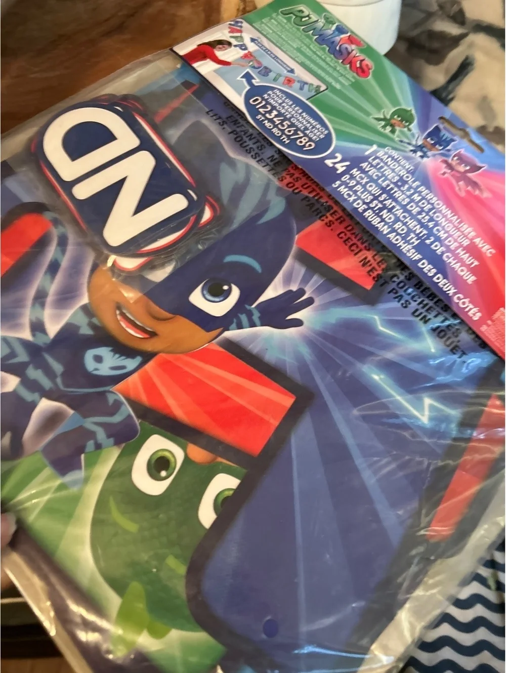PJ Masks Jumbo Letter Banner - Customizable Birthday Decoration